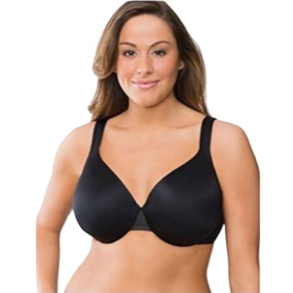 Cacique Womens Bra Smooth Satin Full Coverage U/W Size 38G Black Lane Bryant - Picture 1 of 8
